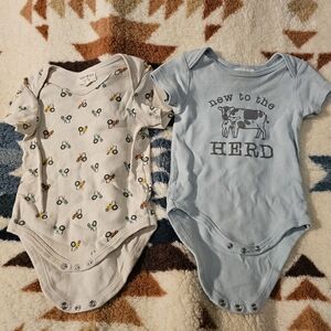 Lot Of 3 Bodysuits Western/farm
